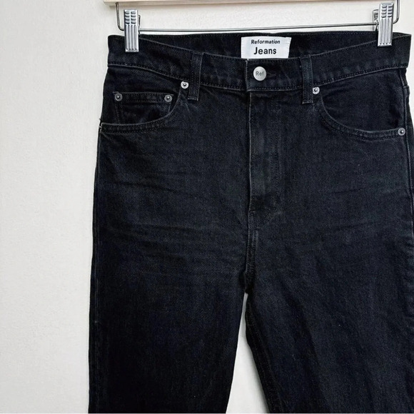 REFORMATION Liza High Rise Straight Cropped Jeans Womens  Size 27 - Picture 4 of 14